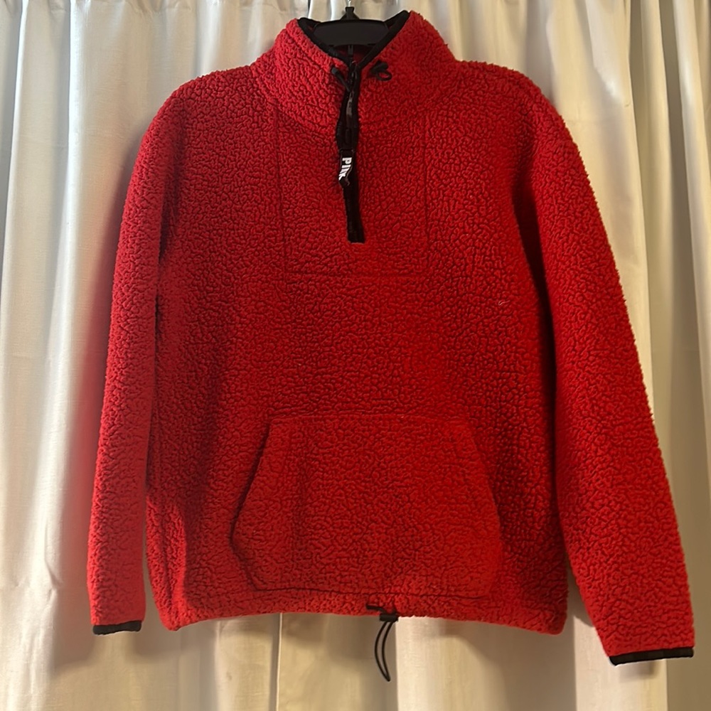 Red 1/4 zip fleece